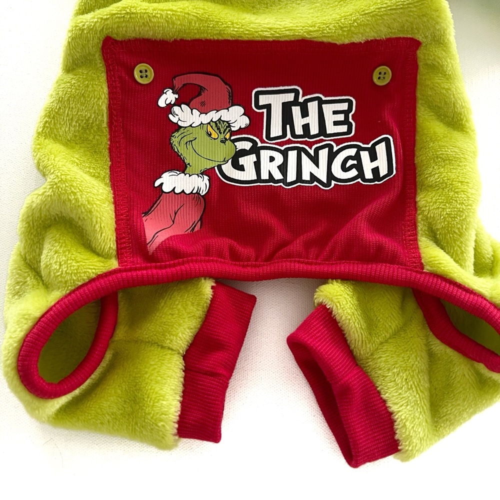 Dr. Seuss' The Grinch Holiday Pet Pajamas for Cats & Dogs Green Size Small NWT - Picture 2 of 7